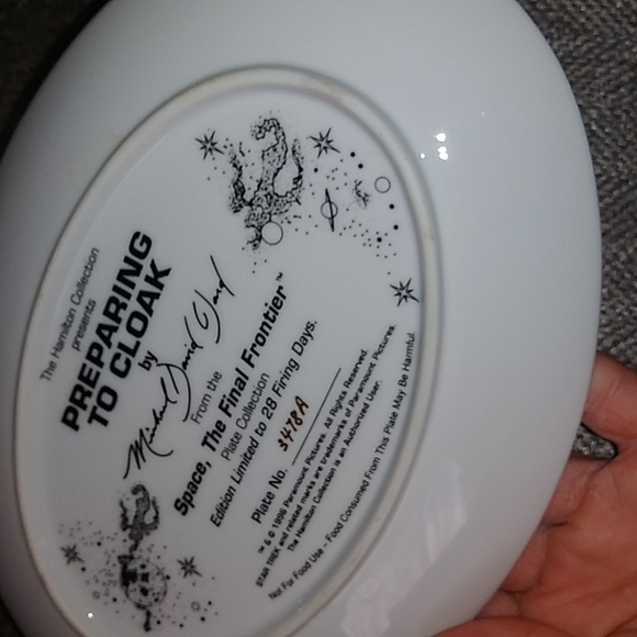 Preparing to Cloak from Space The Final Frontier Star Trek oval collectors plate - Picture 13 of 14